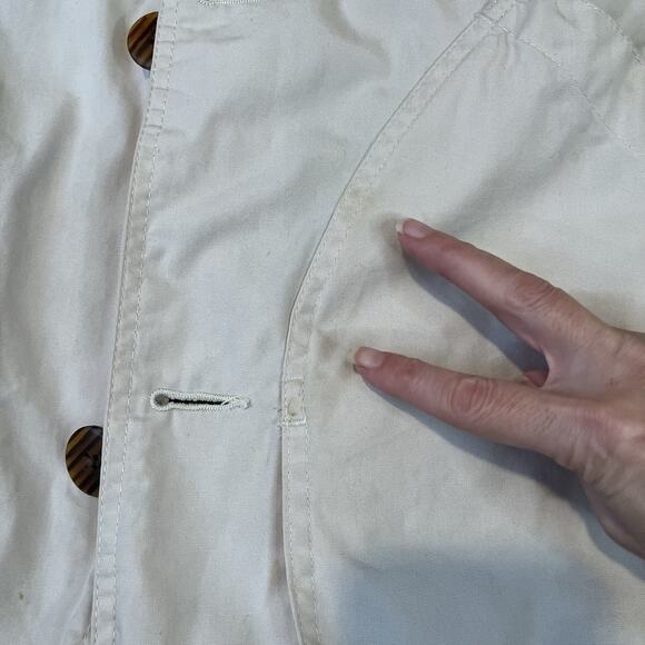 J. Crew Mens Size M Barn Chore Coat Jacket Corduroy Collar Flannel Lined Tan - Picture 9 of 13